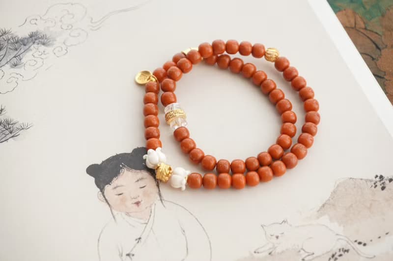 6mm天然川料南紅瑪瑙 猛獁鈴蘭花 娜娜通設計多圈手串手鍊s