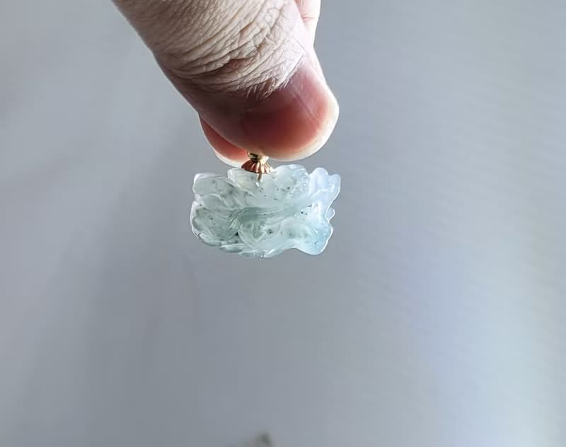 【親翠】天空藍飄烏雞點手工雕刻龍頭皮繩鏈 畢業禮物