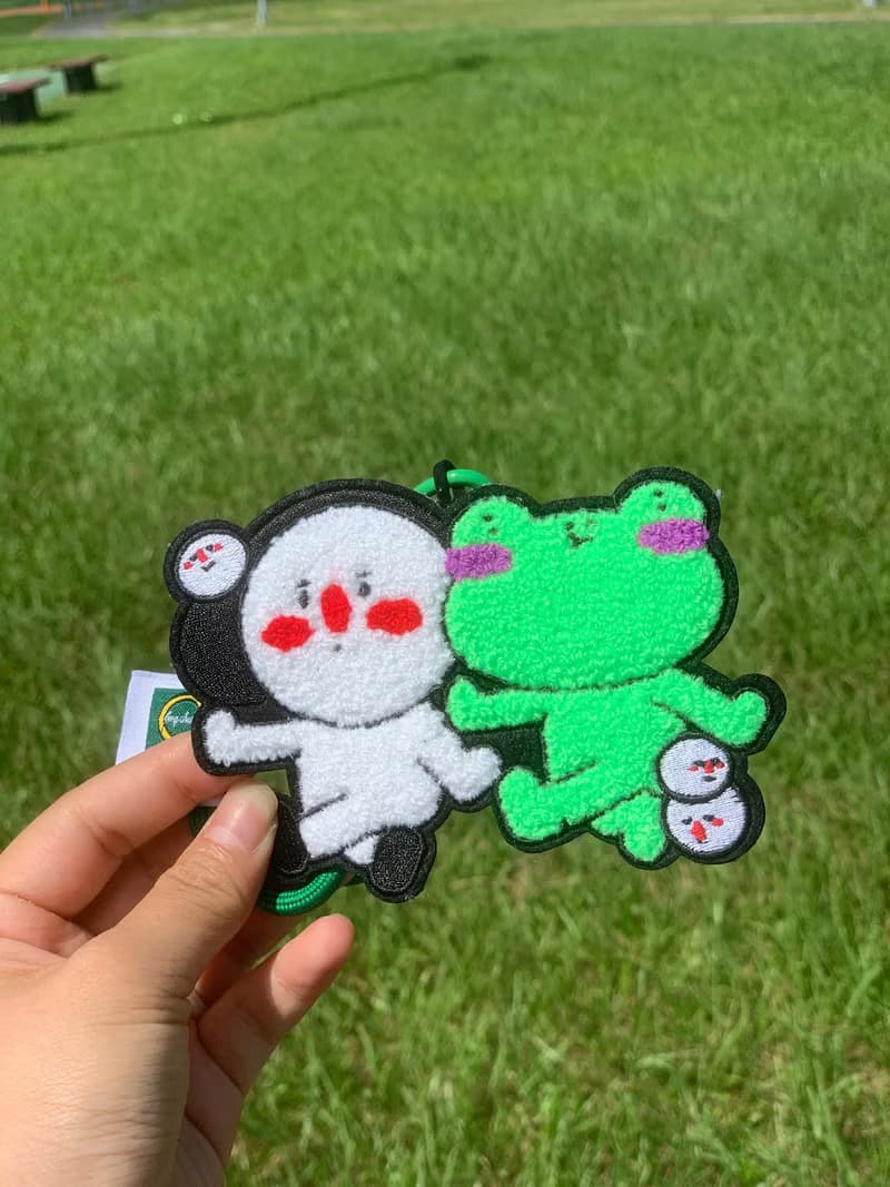 BiuBiu&FROGFROG在一起 刺繡鎖匙扣 可愛 行李掛牌