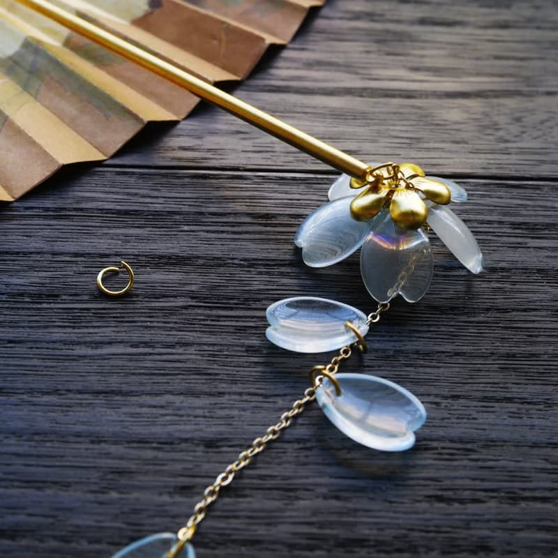 【墨徽閣】櫻花。落下髮簪-可當新手簪(共7色)