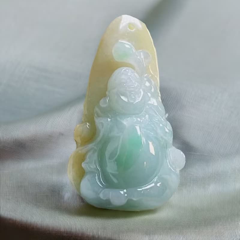 三彩翡翠彌勒佛項鍊 | 天然緬甸玉A貨翡翠 | 送禮