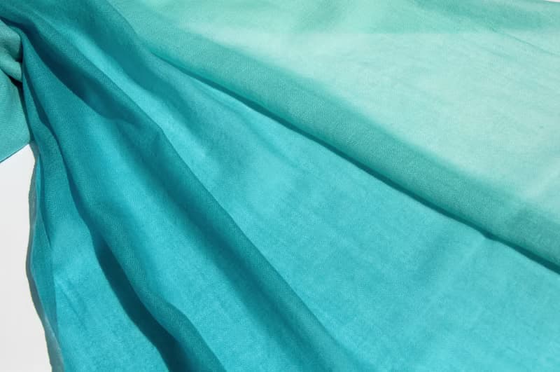 喀什米爾Cashmere/羊絨圍巾/純羊毛圍巾披巾/戒指絨披肩-藍色漸層