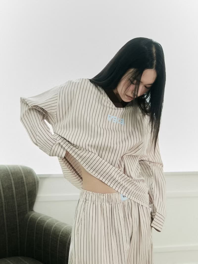 UNISEX CARGO STRIPE PAJAMA SET (PINK)