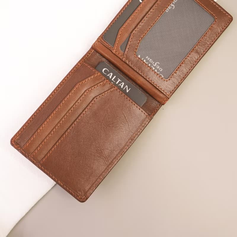 【24hr快速出貨】真皮三折男用簡約短夾-075124 三色 母錢包 短夾