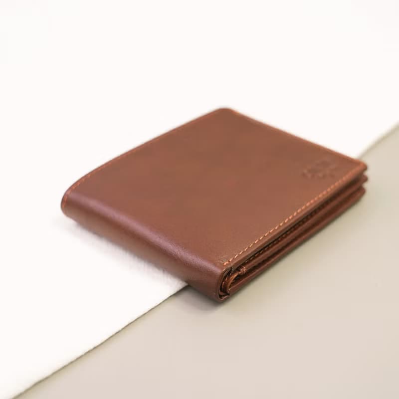 【24hr快速出貨】真皮三折男用簡約短夾-075124 三色 母錢包 短夾