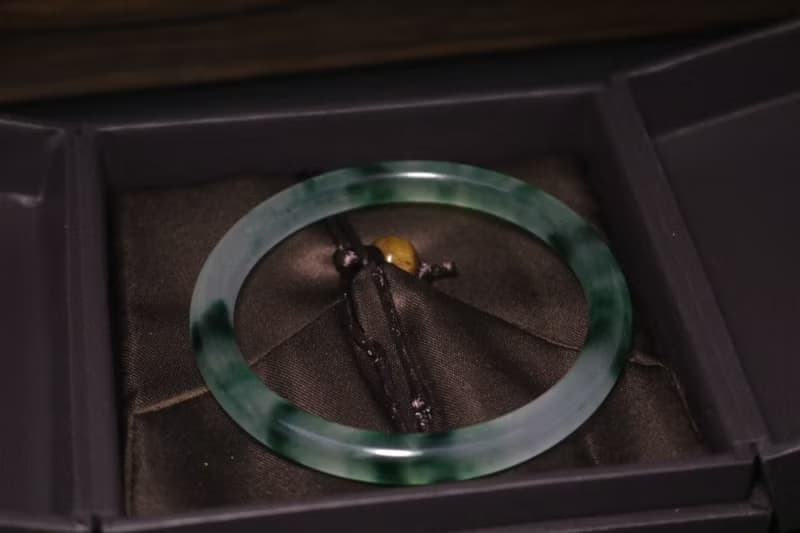 玻璃種飄花手鐲石英岩玉手環禮盒裝