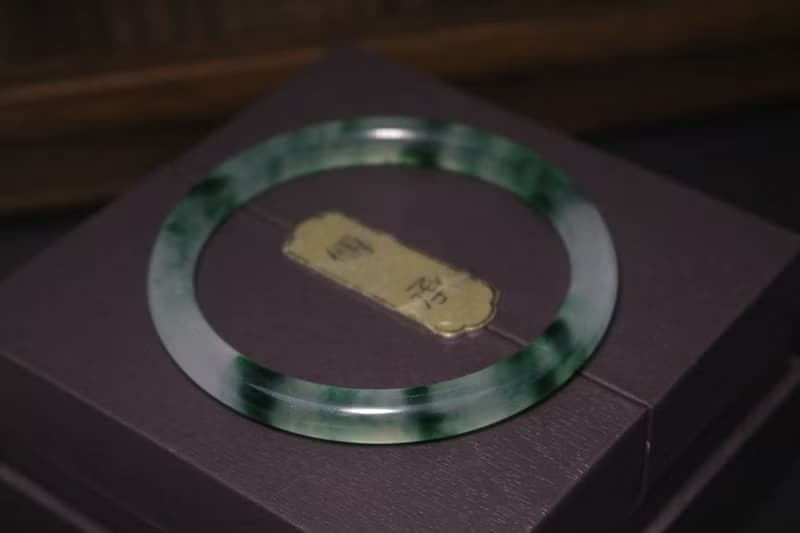 玻璃種飄花手鐲石英岩玉手環禮盒裝