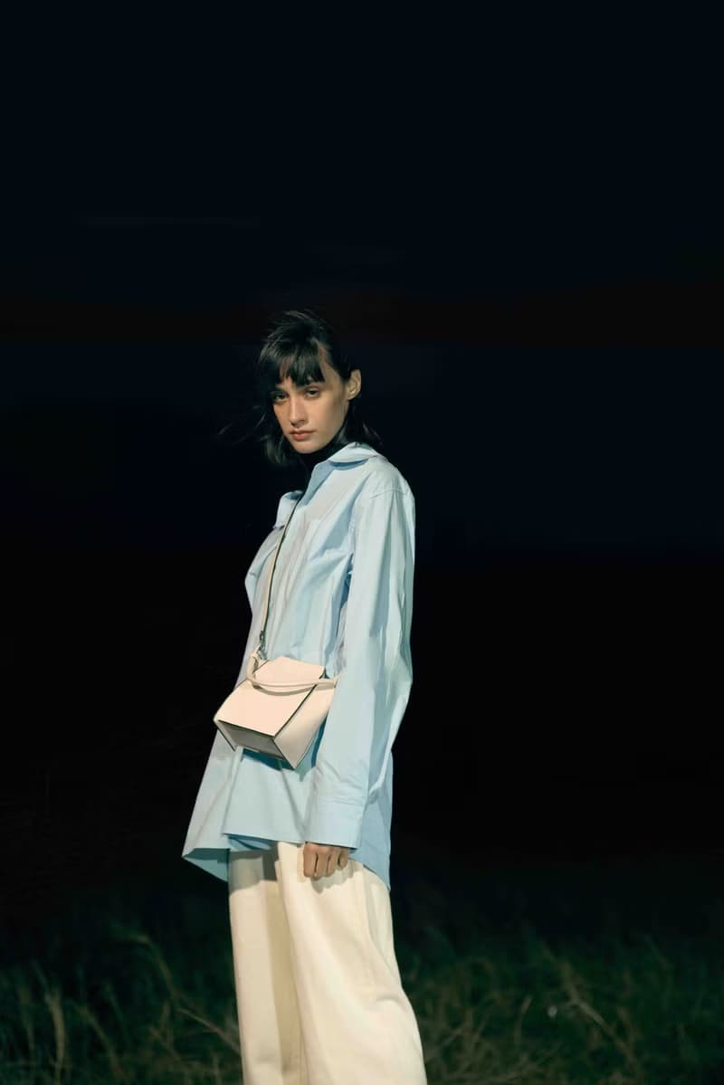 Mini Pine Bag 素皮革 牛奶盒造型 手提包 斜背包 側背包 米白色