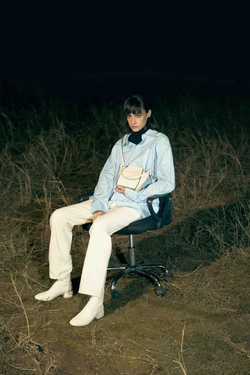 Mini Pine Bag 素皮革 牛奶盒造型 手提包 斜背包 側背包 米白色