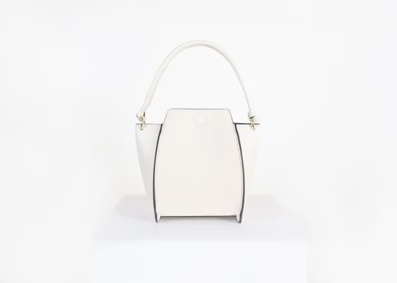 Mini Pine Bag 素皮革 牛奶盒造型 手提包 斜背包 側背包 米白色