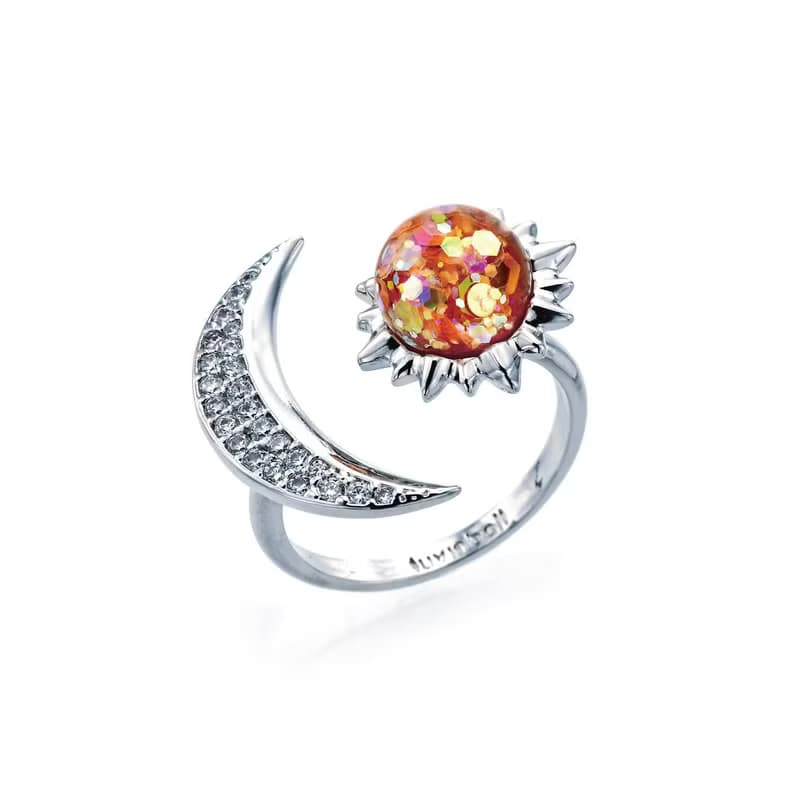 Sun&Moon Snowball Ring