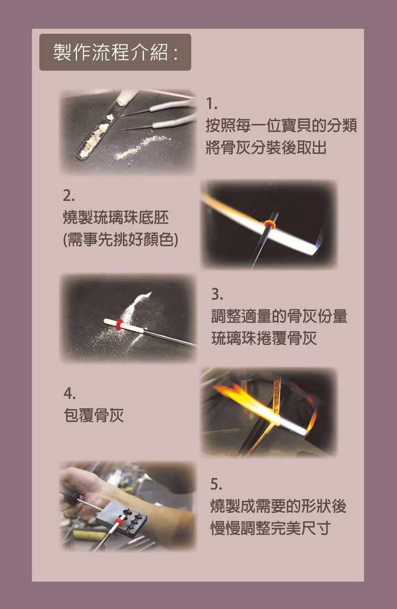 骨灰/毛髮琉璃珠-環繞之愛-B款