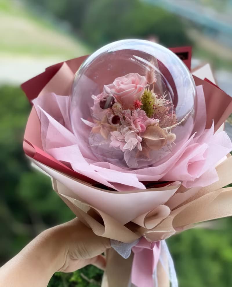 韓風氣球花束 波波球花束 不凋花 情人節花束 畢業花束 生日花束