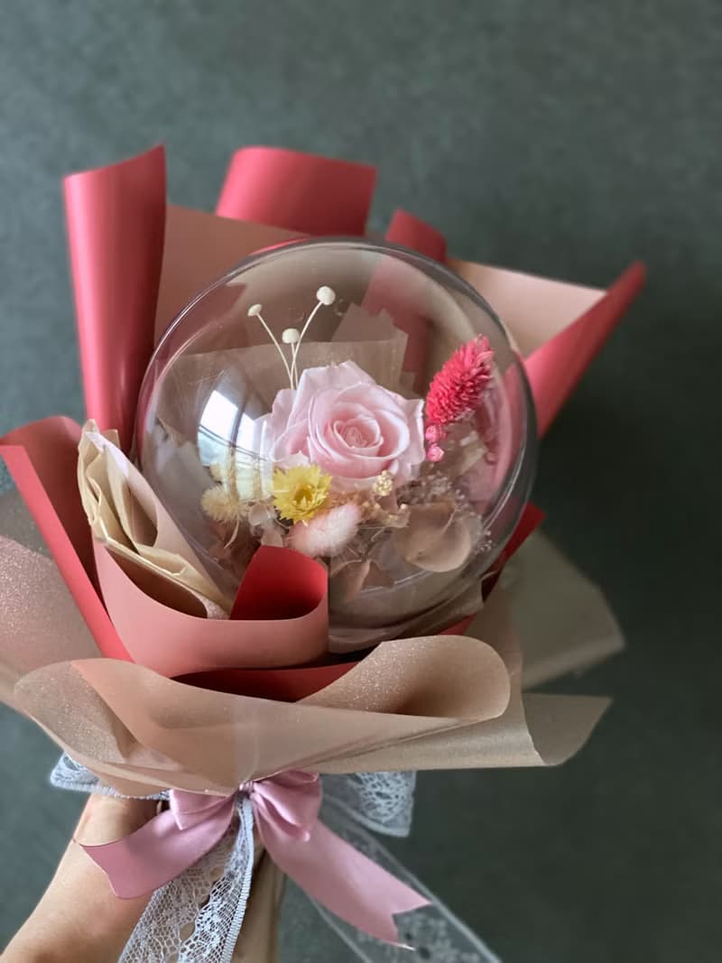 韓風氣球花束 波波球花束 不凋花 情人節花束 畢業花束 生日花束