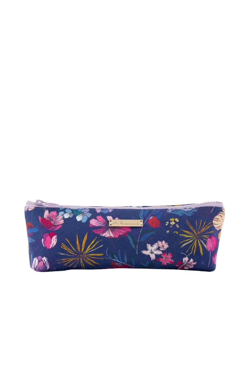 【城市印花-日本千葉】禮物小筆袋 餐具袋 琉璃紺 莫代爾棉