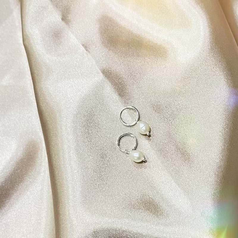 925純銀 氣質小清新的 天然珍珠耳環