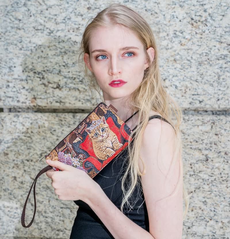 隨行手拿包  防潑水 平織緹花 迷漾紫