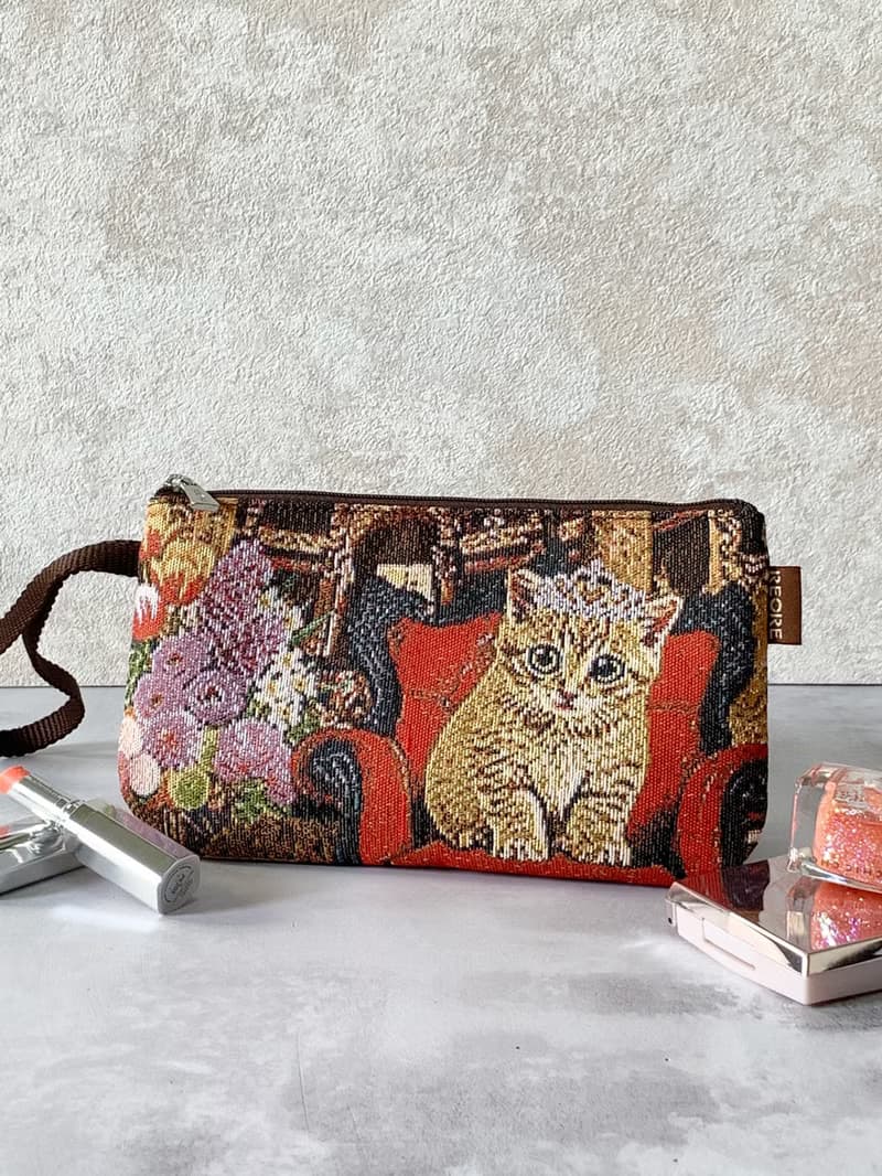 隨行手拿包  防潑水 平織緹花 迷漾紫