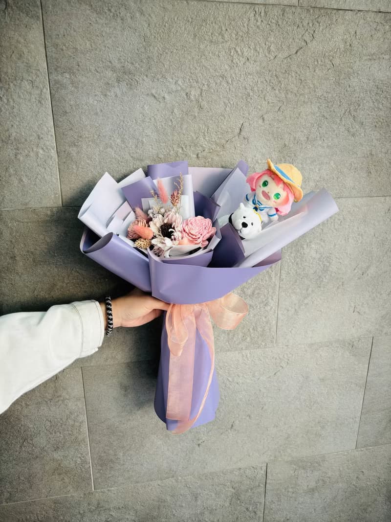 畢業花束、娃娃花束、乾燥花束