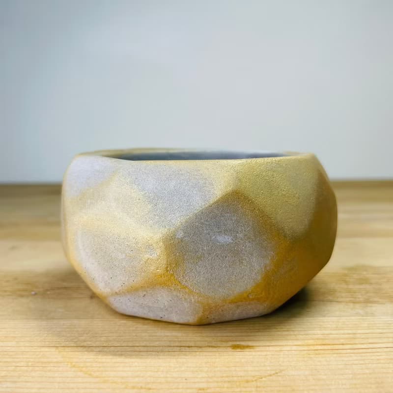 金典幾何水泥矮圓盆