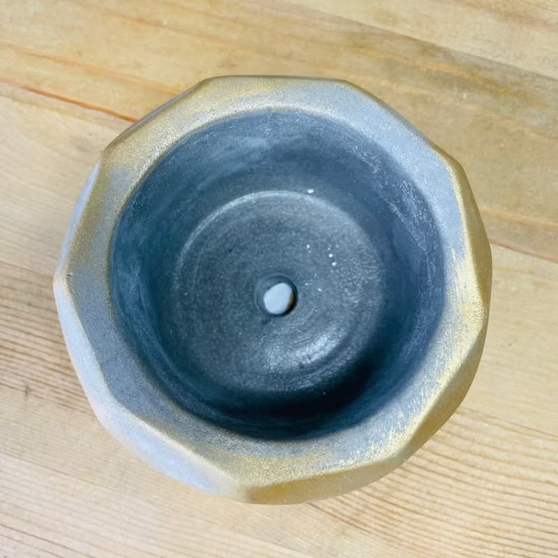 金典幾何水泥矮圓盆