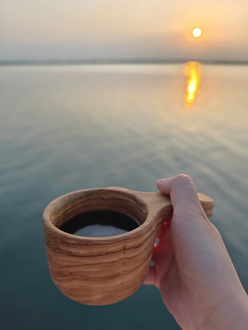 手工橄欖木原木杯Kuksa | 露營野餐Bushcraft