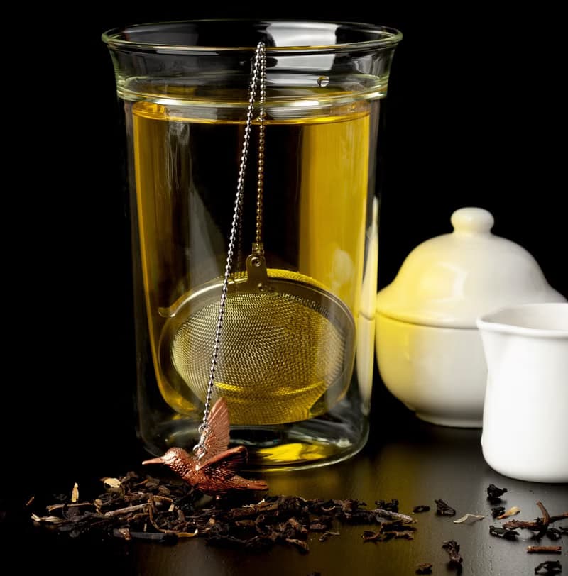 01LIV不銹鋼濾茶器 CHICHI濾茶球 蜂鳥吊饰 原創設計 泡茶器
