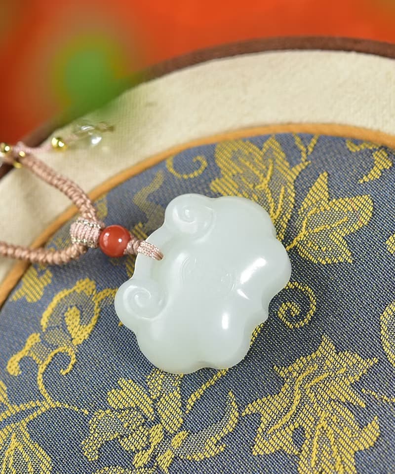 秒殺價 天然和田玉羊脂玉如意吊墜 玉質細膩 典雅大氣