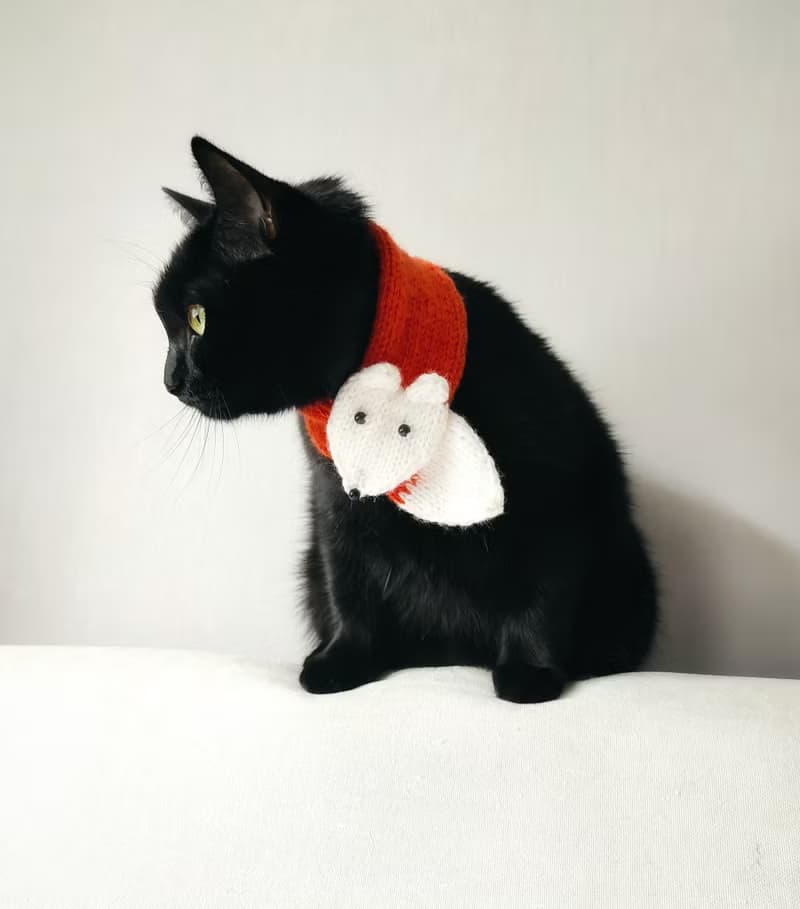 狐狸围巾  宠物项圈 fox scarf for pets collar for cat neckwear for pet scarf for dog