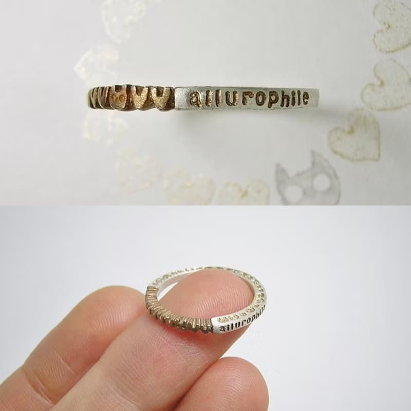 ailurophile ( mille+-feuille ) 2~28号 ( １つの価格 ) 戒指 指环 指環 刻字 堆疊環 貓 心 cat heart