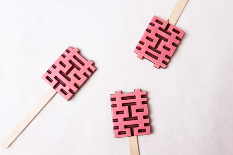 (棒裝)囍字巧克力(雙色.草莓粉) 來店禮 活動獎品 婚禮小物