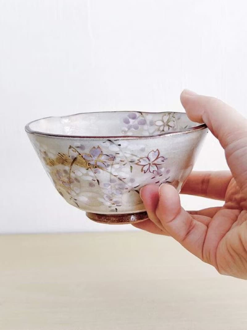 【結婚禮物】金彩春櫻夫妻對碗 /俊山窯
