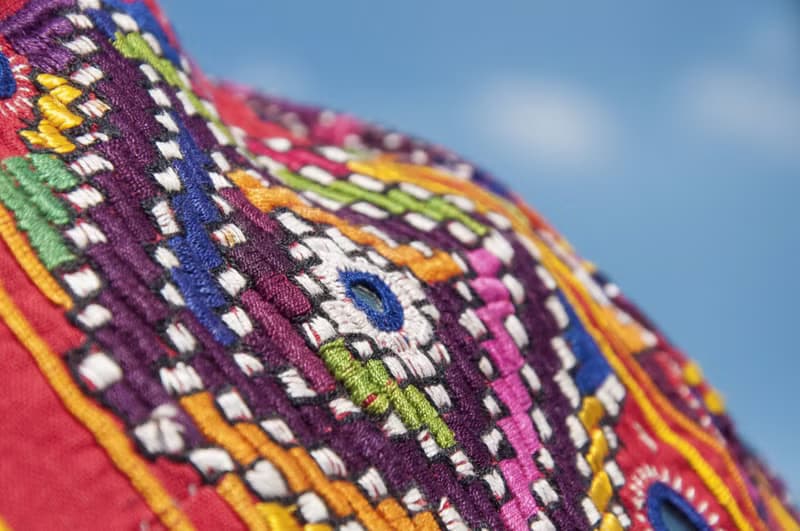 手工刺繡斜背包 民族風包 側背包 肩背包 手工包 刺繡包-古布boro