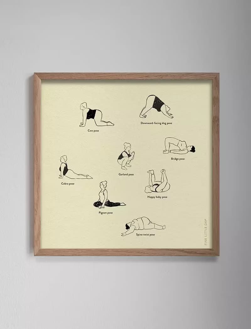 Elisabeth Dunker - 瑞典藝術家設計海報 YOGA POSTER (40X40cm)