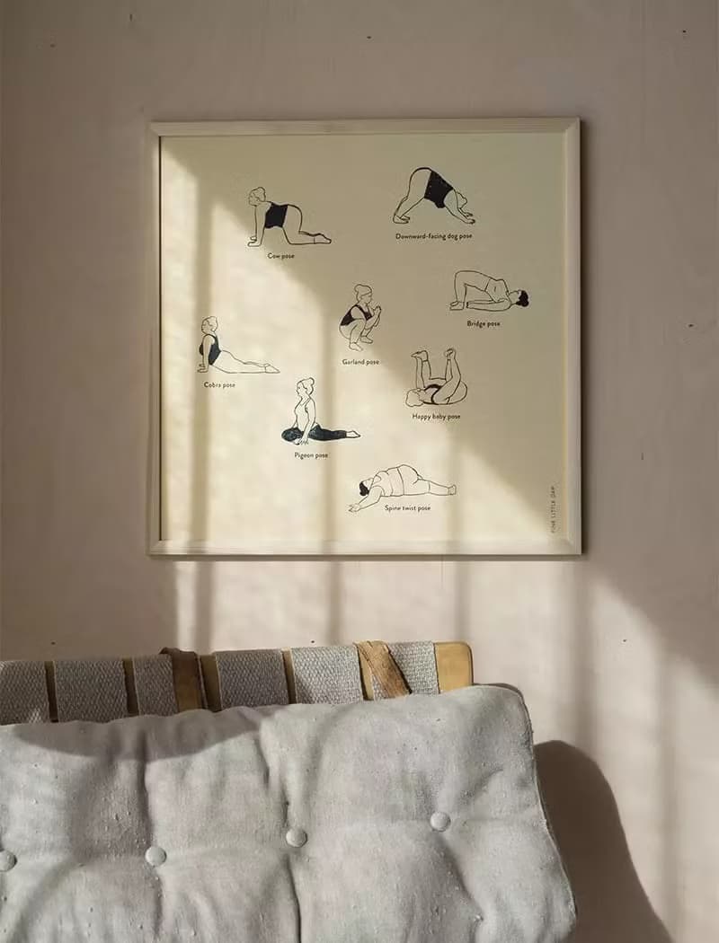 Elisabeth Dunker - 瑞典藝術家設計海報 YOGA POSTER (40X40cm)