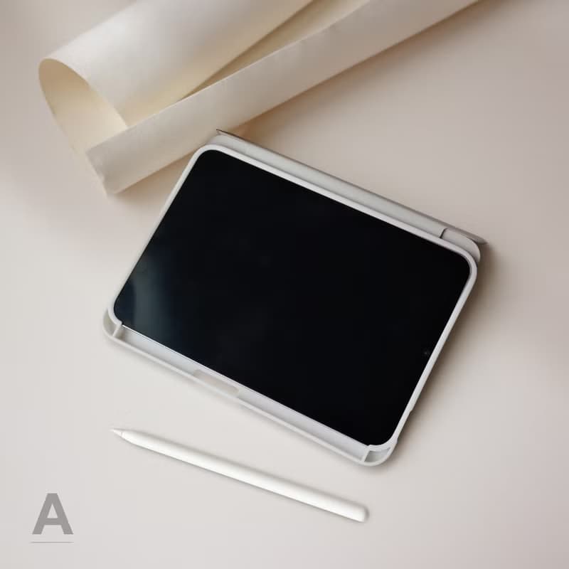 iPad case 12.9/Air5/iPad 9/mini 7 法式點點 附筆槽平板保護套