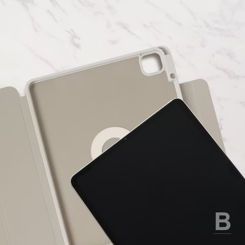 iPad case 12.9/Air5/iPad 9/mini 7 法式點點 附筆槽平板保護套