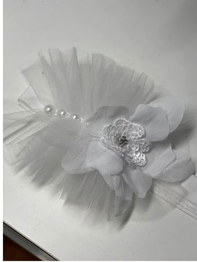 Blush pink and white romper with 3d flowers, headband and shoes for baby girl. i