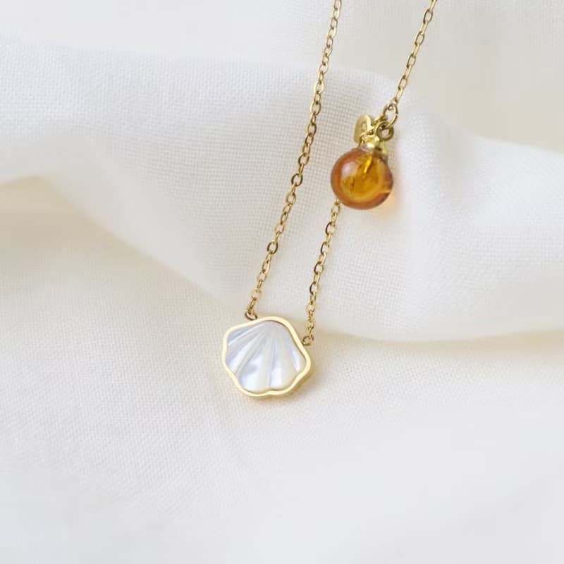 【ScentMûes森繆斯】天然母貝擴香項鍊-海洋貝殼款(附絨布袋)