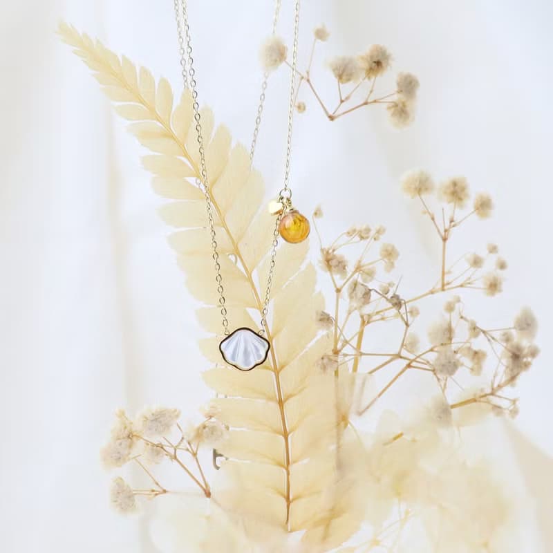 【ScentMûes森繆斯】天然母貝擴香項鍊-海洋貝殼款(附絨布袋)