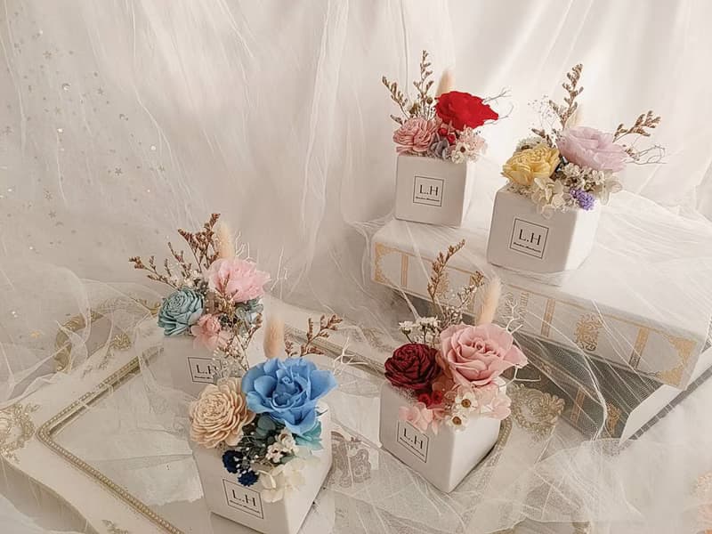 藍芯手作│永生盆花・永生玫瑰花 畢業花束 生日禮物 母親節禮盒