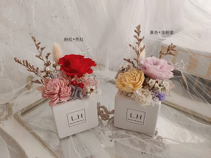 藍芯手作│永生盆花・永生玫瑰花 畢業花束 生日禮物 母親節禮盒