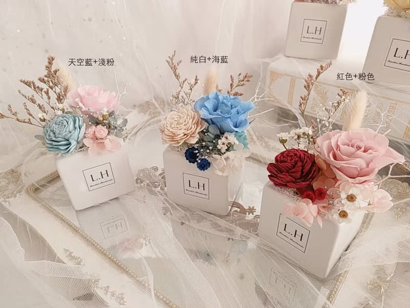 藍芯手作│永生盆花・永生玫瑰花 畢業花束 生日禮物 母親節禮盒