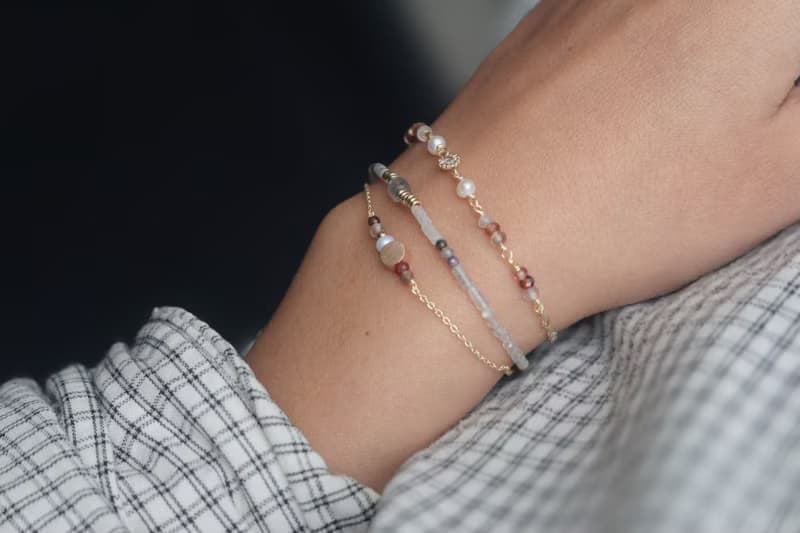 手鍊 蛋黃石 天然石 抵擋負能量 光譜石 - 感謝 -