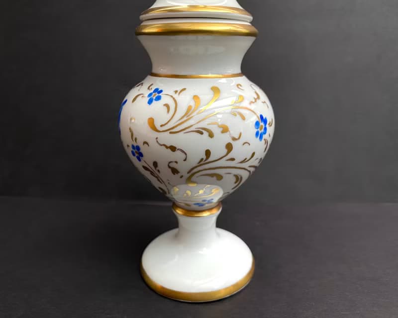 Vintage Porcelain Vase Miniature Urn With Lid France 1960