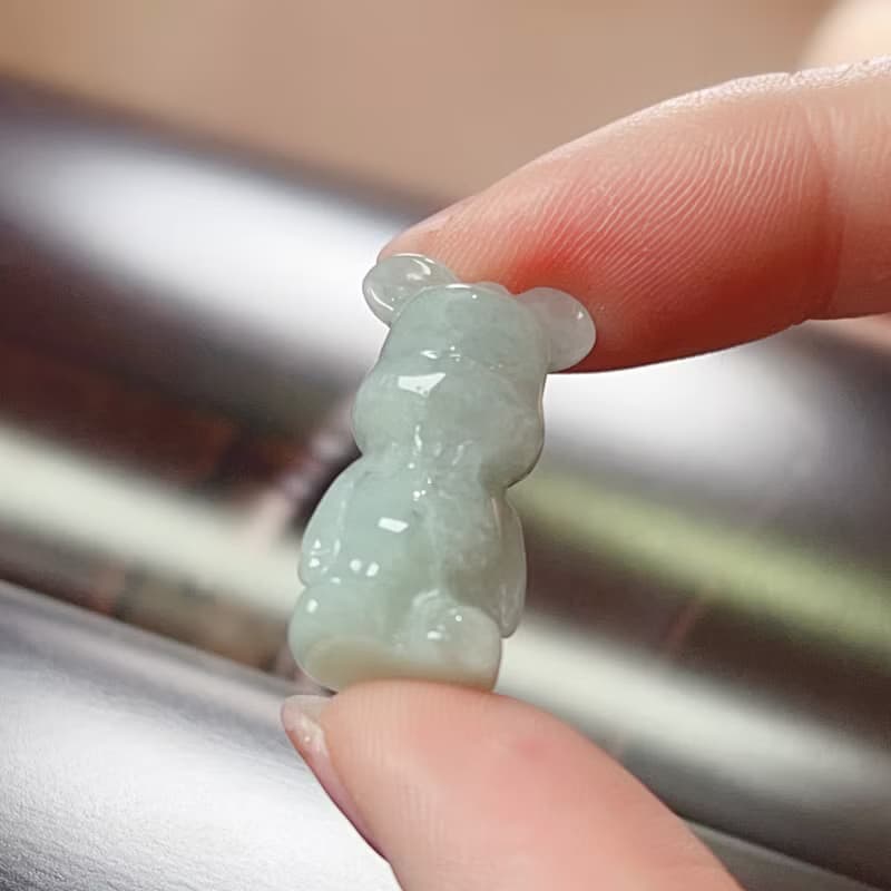飄花翡翠熊熊 | 天然緬甸A貨翡翠 | 送禮