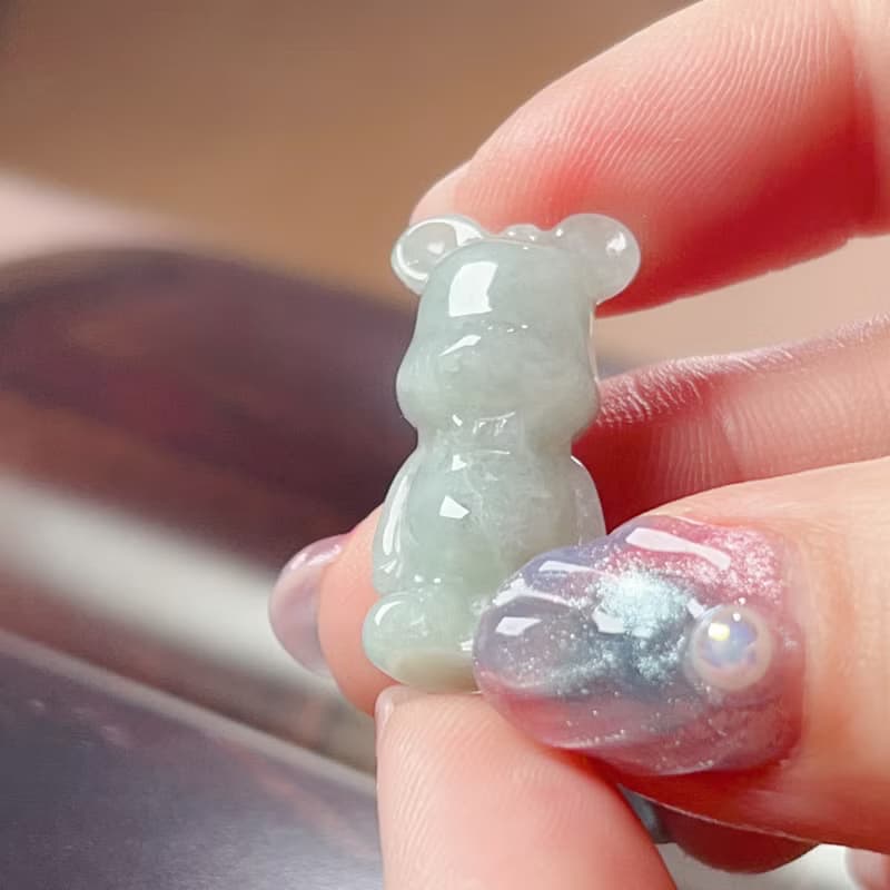 飄花翡翠熊熊 | 天然緬甸A貨翡翠 | 送禮