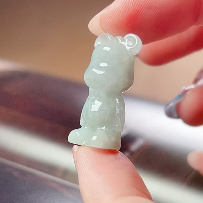 飄花翡翠熊熊 | 天然緬甸A貨翡翠 | 送禮