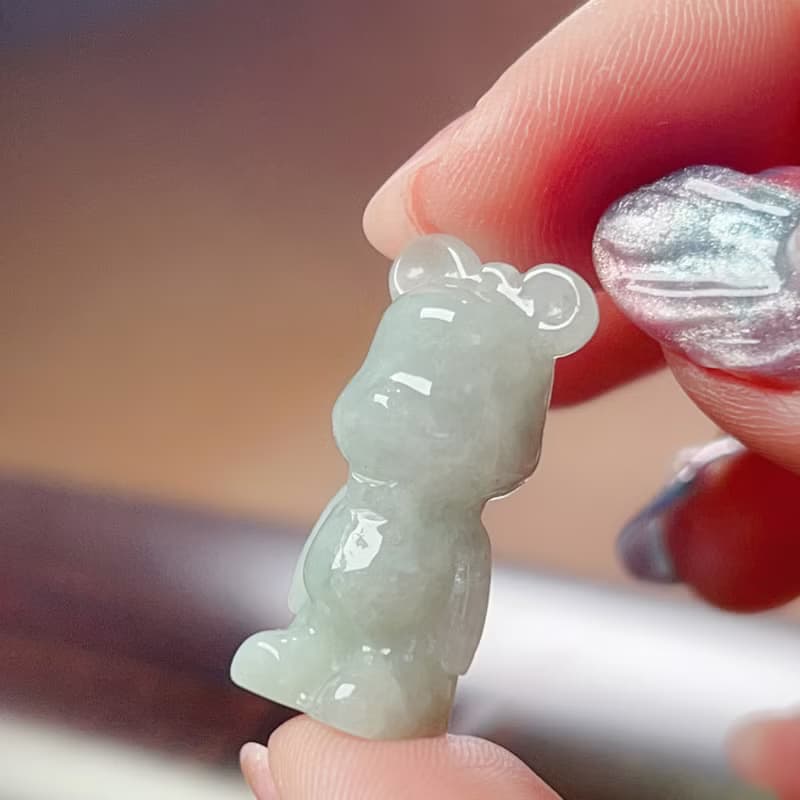 飄花翡翠熊熊 | 天然緬甸A貨翡翠 | 送禮