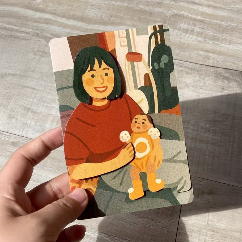 【手工立體卡片】Molly插畫 手工剪紙 卡片     教師節卡片